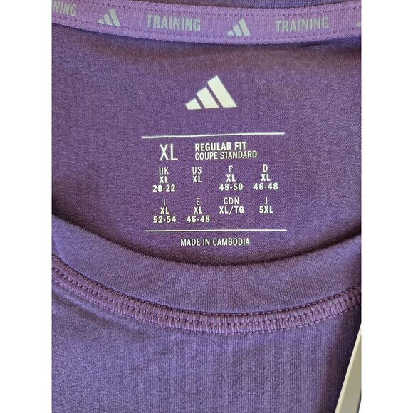 Adidas Womens Climalite Crew Tee XL Purple Activewear Lightweight NWT - Picture 3 of 11